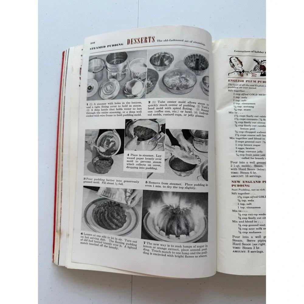 Vintage Betty Crockers Picture Cookbook 1950 1st Edition 7th Printing Red